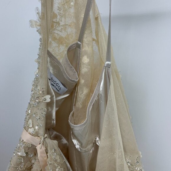 Mac Duggal Dress 20362 Embellished Flutter Sleeve Bow Waist NWT - Picture 16 of 16